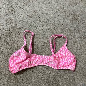 PINK AND WHITE PRING TRIANGL SWIMSUIT WITH BAG